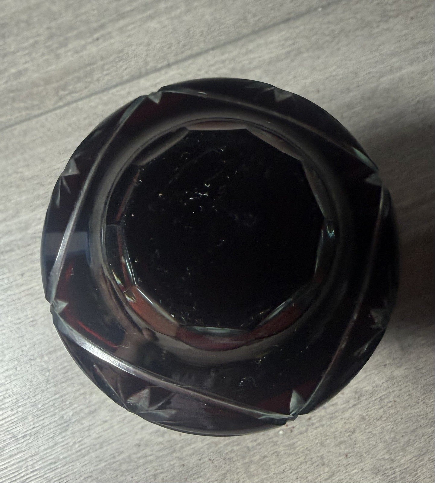 Vintage Ruby Flash Cut Glass Bud Vase Starburst Pattern 4"