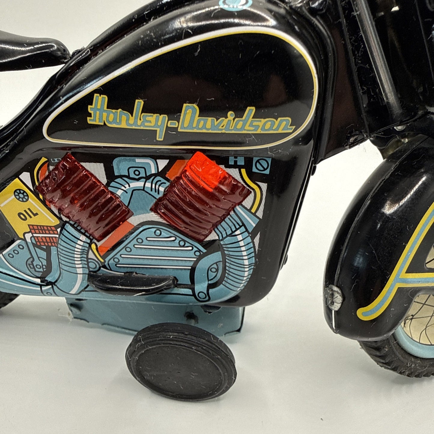 1958 Harley Davidson Motorcycle Friction Toy Vintage Style Yr 2000 Reproduction