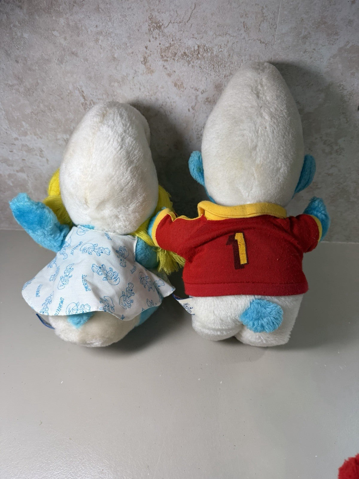 Vintage Smurfs Plush Toys Wallace Berrie 1981 Smurfette Papa Smurf Lot of 6