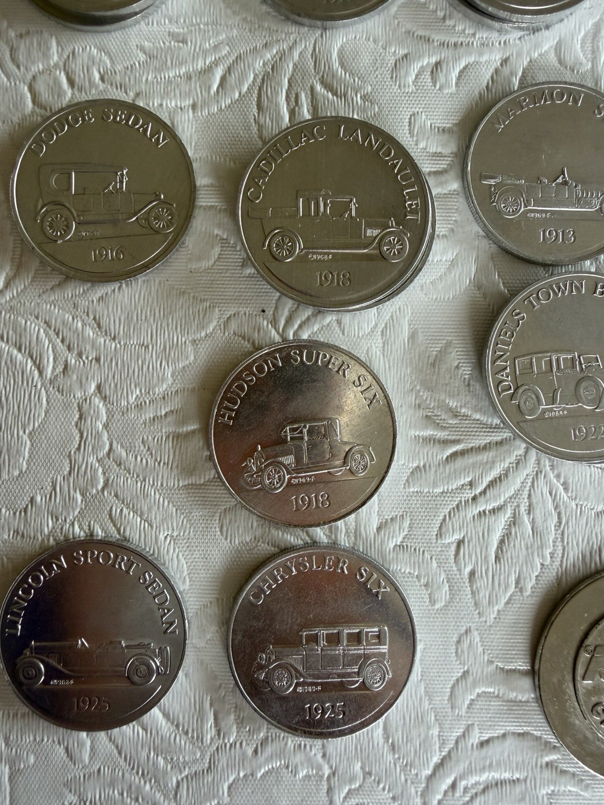 Vintage Sunoco DX Antique Car Coin Series 1 Complete 25 Token Set 1968 Gas Oil