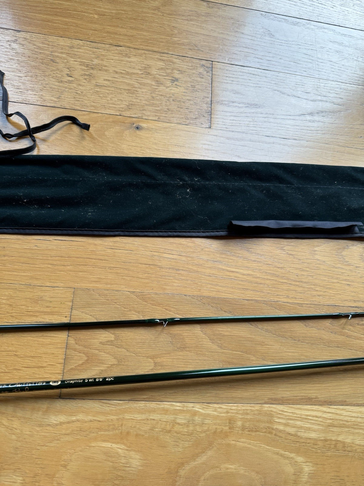 NEW TFO Lefty Kreh Signature Series I Fly Rod 8'6 2 Piece Green Felt Rod Sock