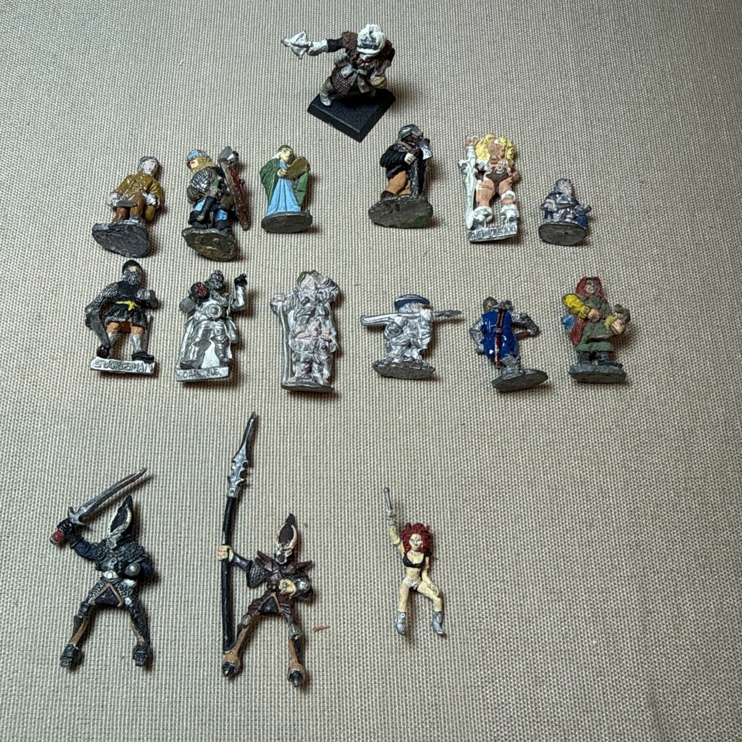 Vintage Metal D&D RPG Miniature Bulk Lot Of 16 Oldhammer Citadel Wizards Elves