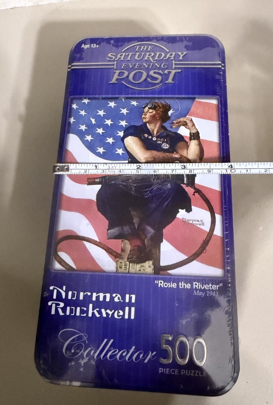 MasterPieces Norman Rockwell Rosie the Riveter 500 Piece Puzzle Tin New Sealed