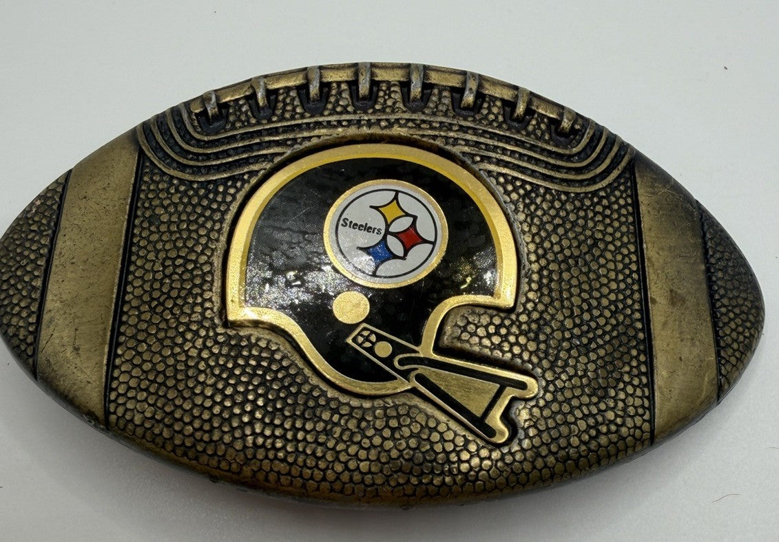 Vintage 1979 NFL Steelers Redskins Belt Buckles Pittsburgh Washington Football