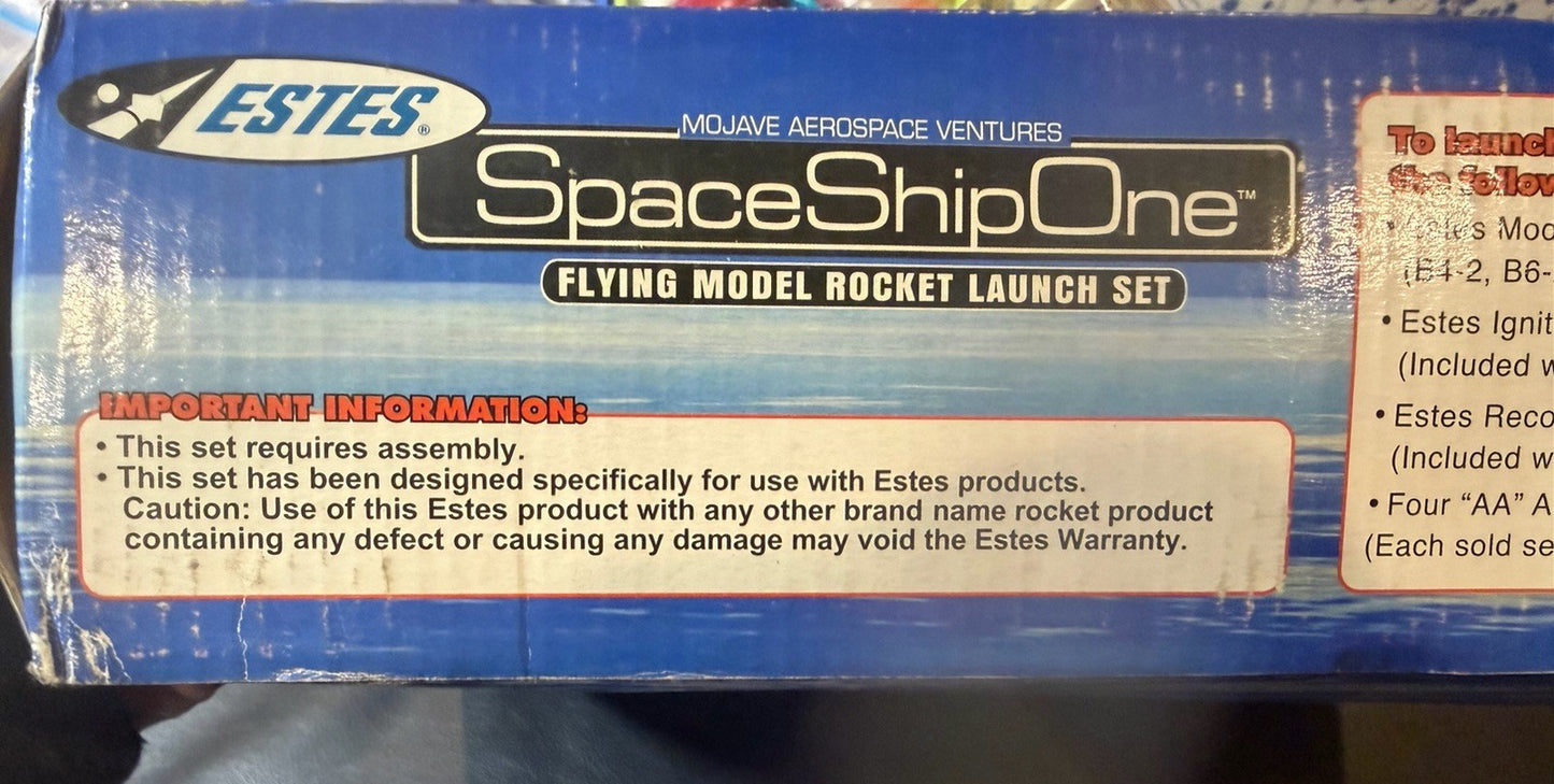 Vintage Estes SpaceShipOne Model Rocket Launch Set 2005 Ansari X Prize Kit New