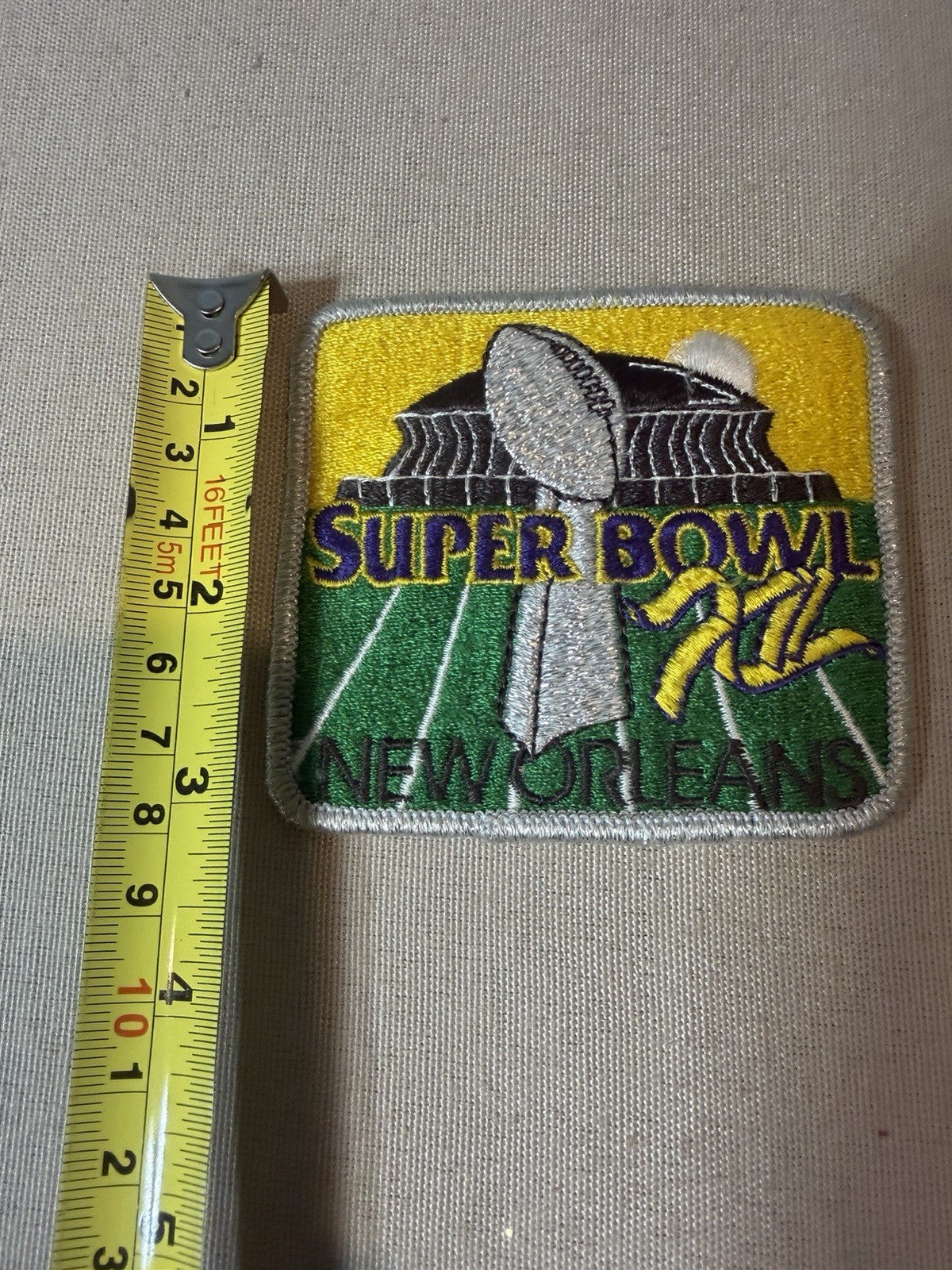 Vintage Super Bowl XXIV New Orleans 1990 Embroidered NFL Football Souvenir Patch