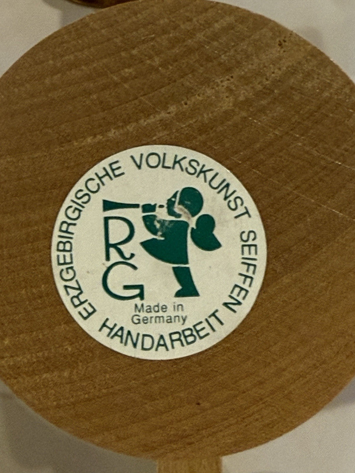 Erzgebirgische Volkskunst Wood Angel Candle Holder, 4 Arm Gold Star, German Folk