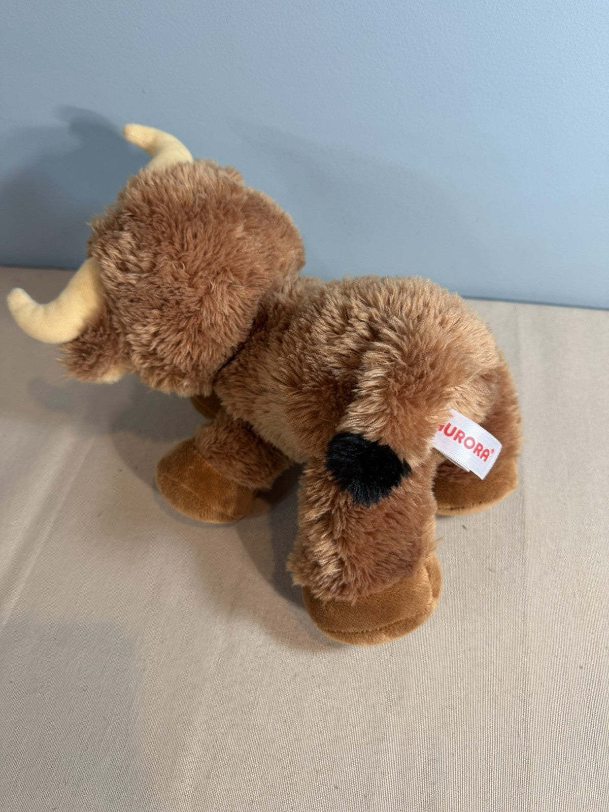 Aurora Plush Stuffed Animals Lot 3 Bull Steer Husky Dog Black Puppy Soft Toy Set