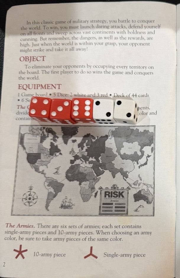 Vintage 1990 Parker Brothers Risk Castle Risk Board Game Complete Strategy Game