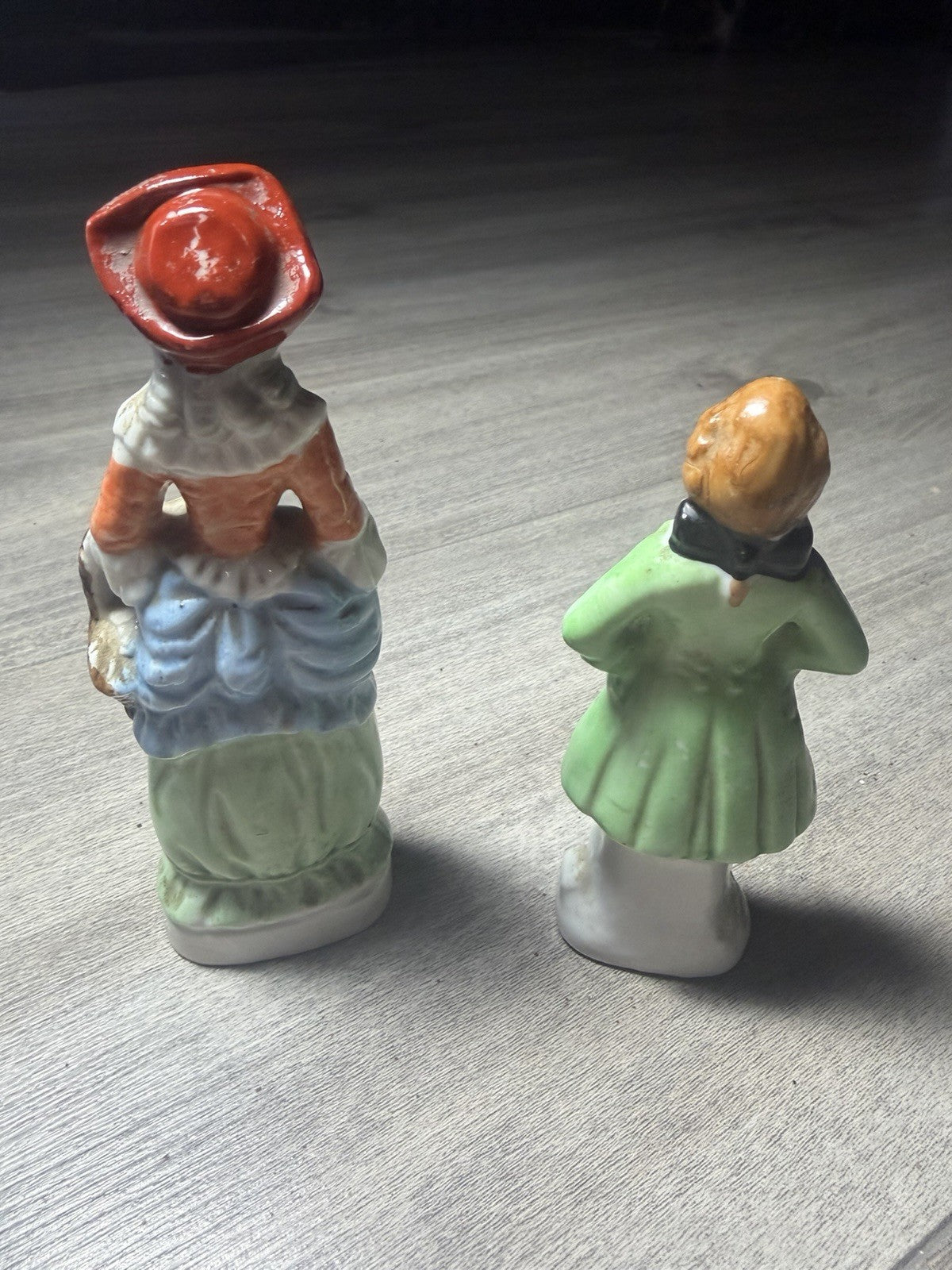 Occupied Japan Colonial Figurines Man Woman Hand Painted Vintage Pair