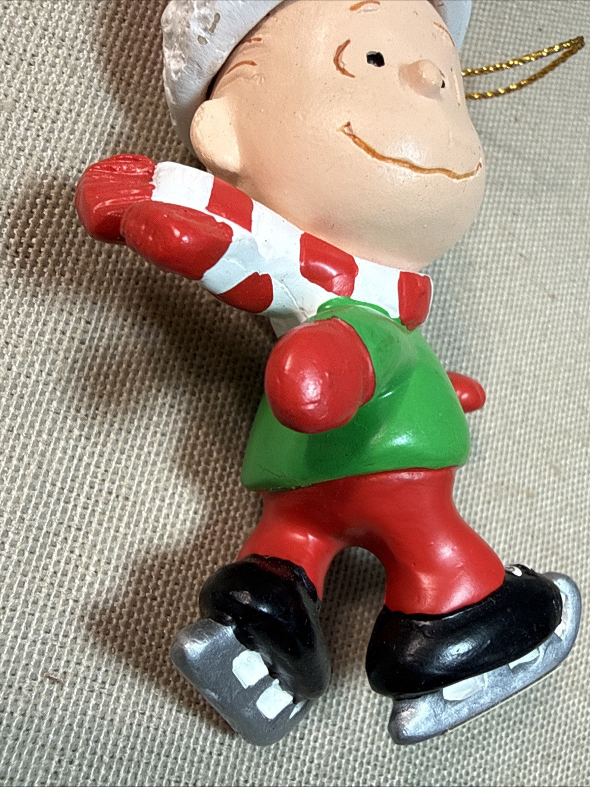 Vintage Silvestri Peanuts Christmas Ornaments Charlie Brown Lucy 1990 Pair