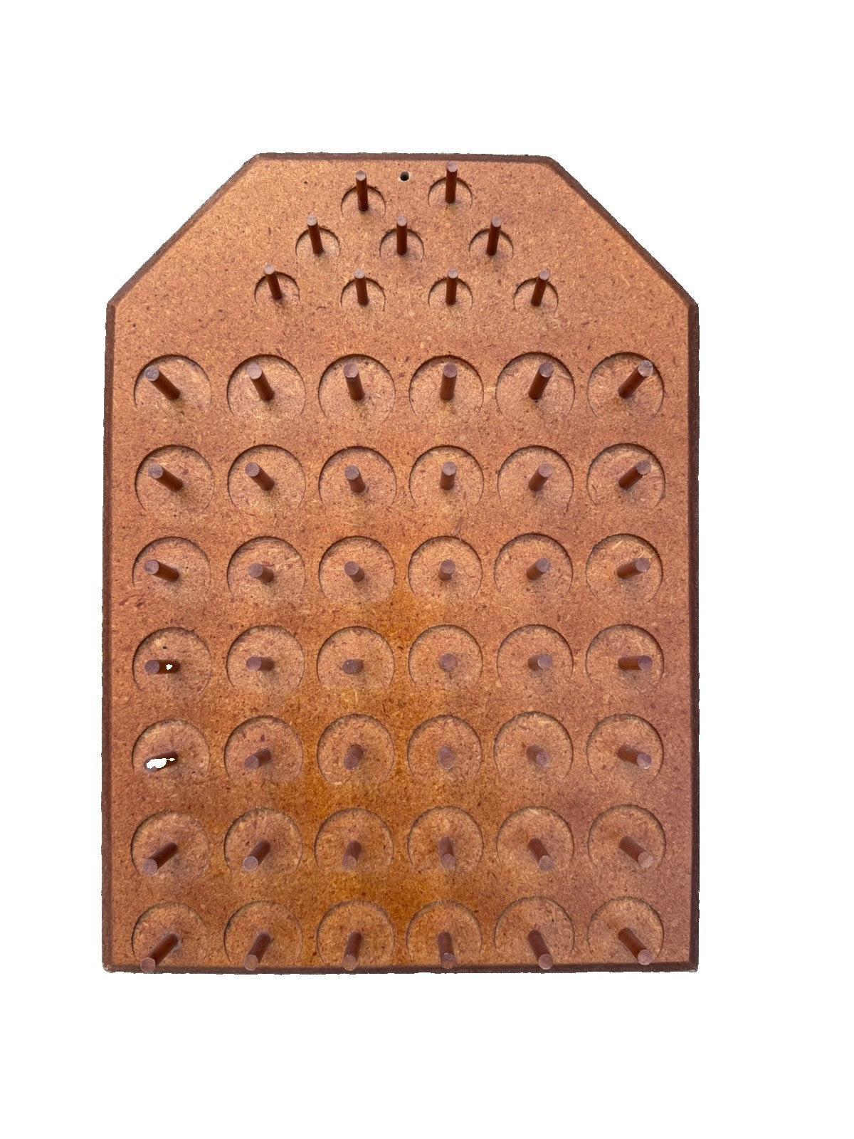 Vintage Wooden Peg Board Wall Mount 60 Spool Thread Rack Sewing Organizer Holder