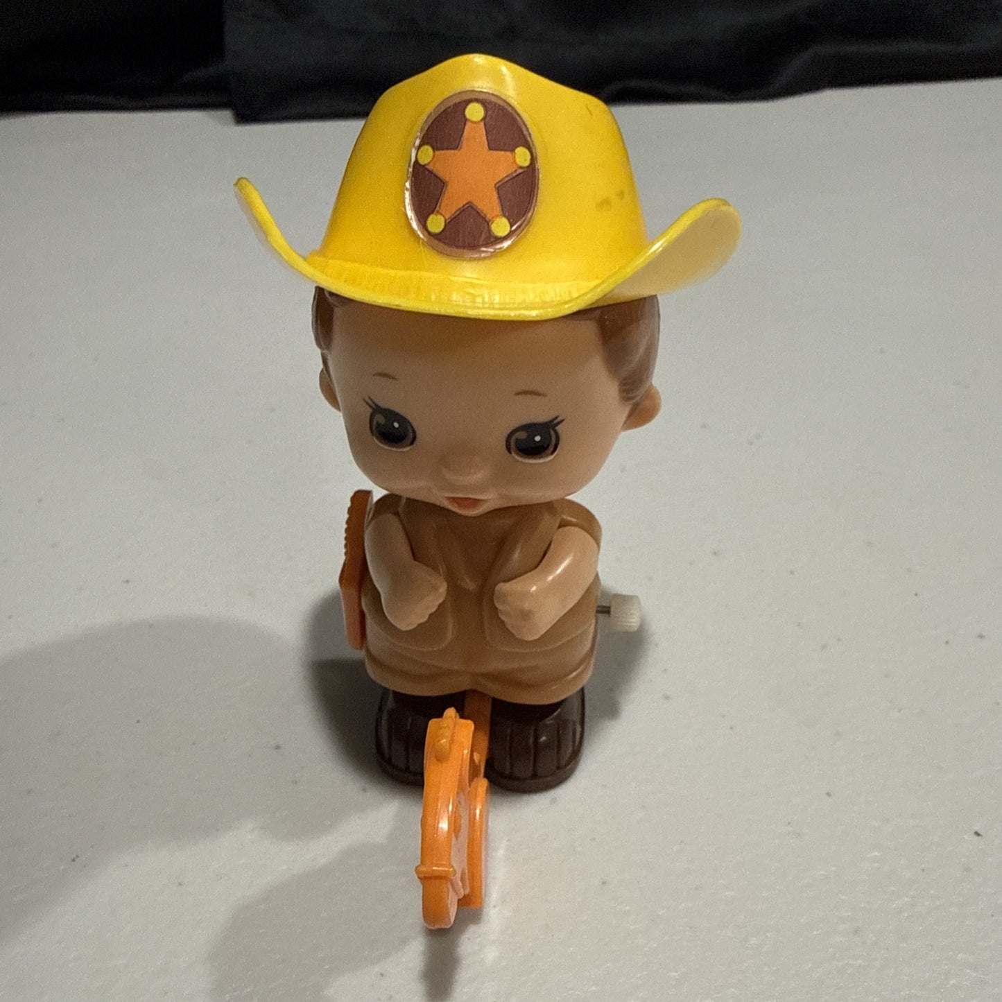 Vintage 1979 Tomy Wind Up Hopping Boy Riding Toy Horse, 4 Inch, Works