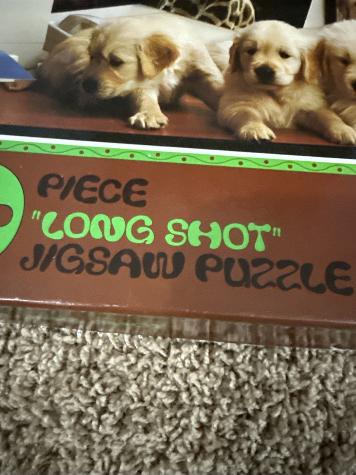 Vintage Panorama Jigsaw Puzzle Lot MB 750 Piece Long Shot Puppies 700 Piece