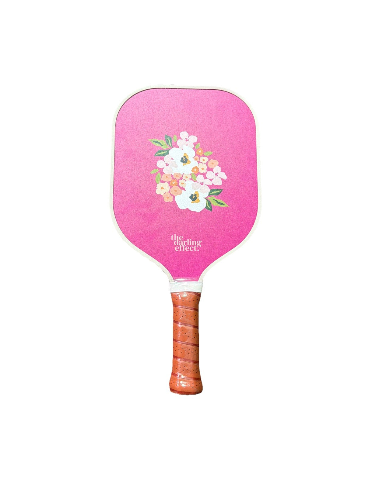 Pickleball Paddle Darling Effect Floral Pink Flower Design