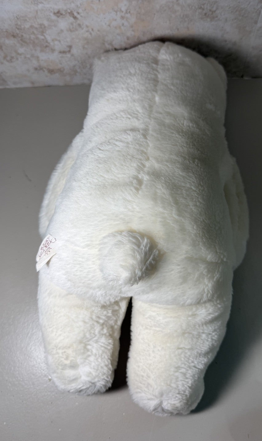 Vintage Princess Soft Toys White Teddy Bear Plush Lot 2 Stuffed Animal Bears