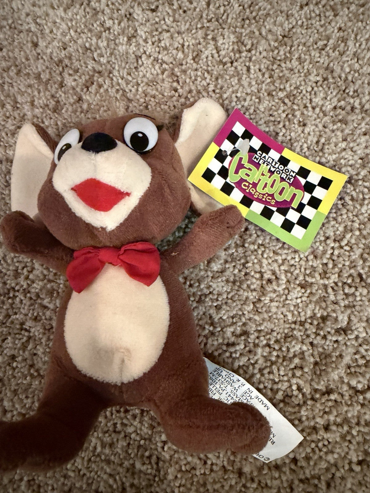 Vintage 1998 Tom Jerry Plush Set Cartoon Network Stuffed Animals Cat Mouse Pair