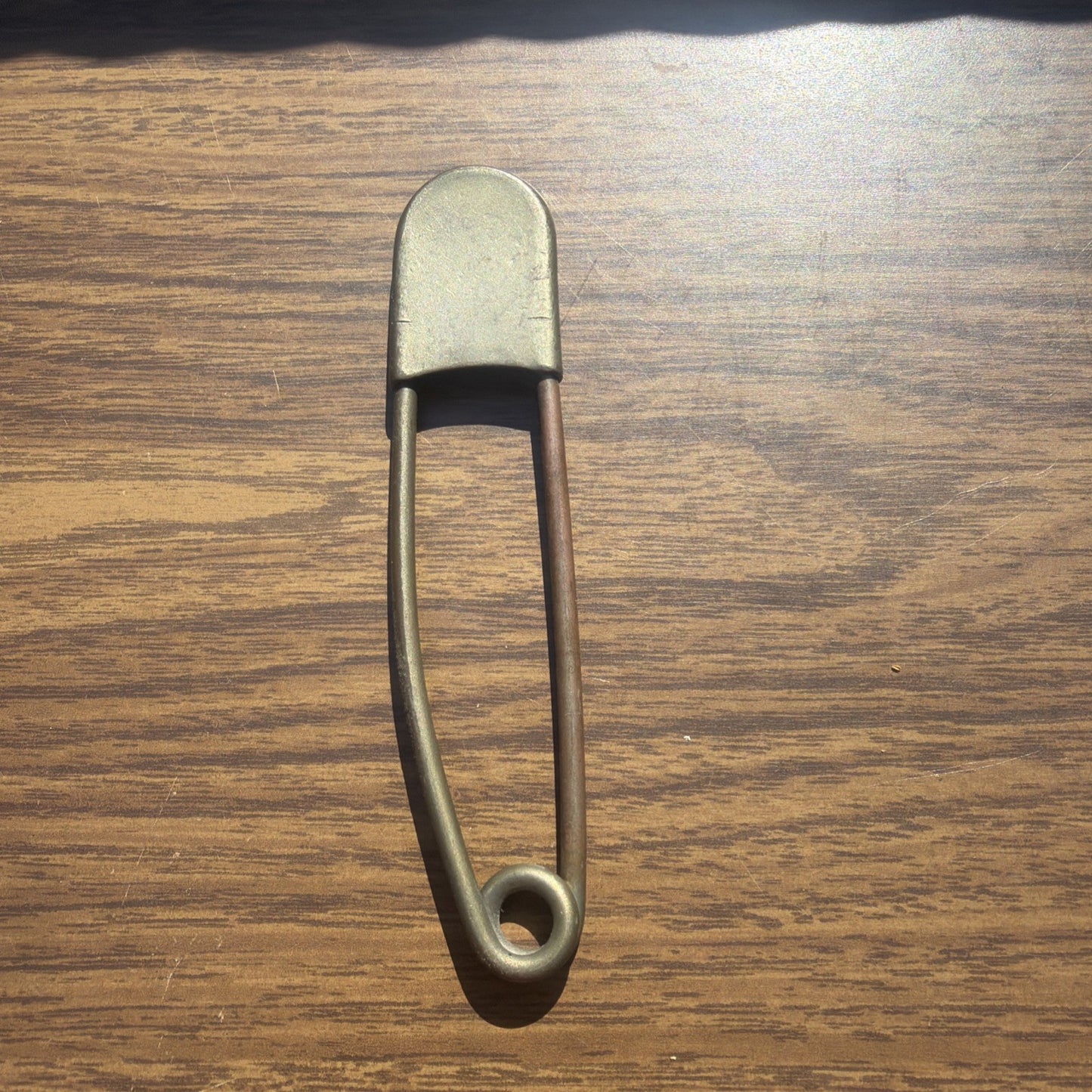 Vintage Oversize 5" Brass Safety Pin Scuba Military Utility Pin Large