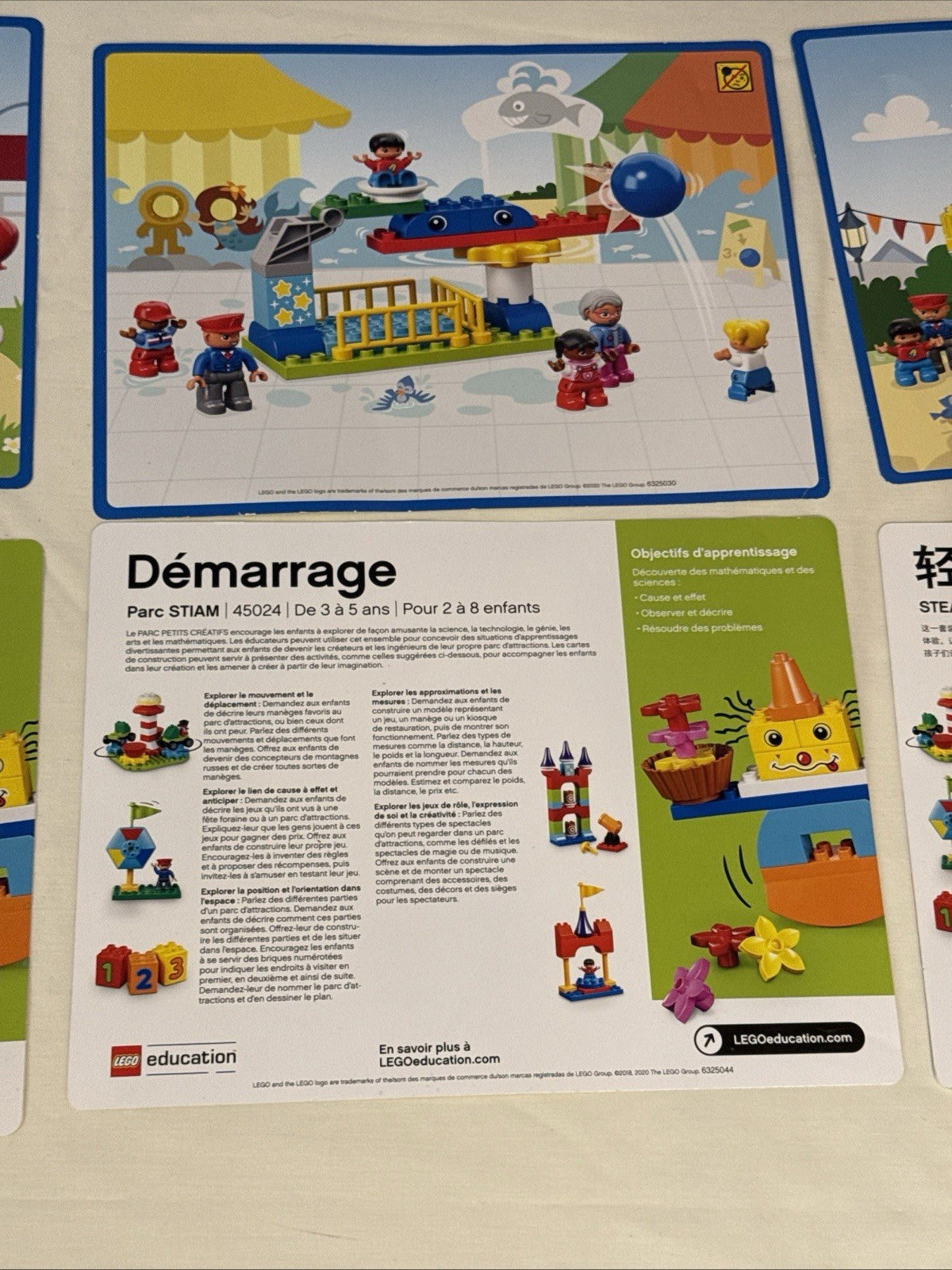 LEGO Education DUPLO STEAM Park 45024 Building Cards Replacement Instructions⁠