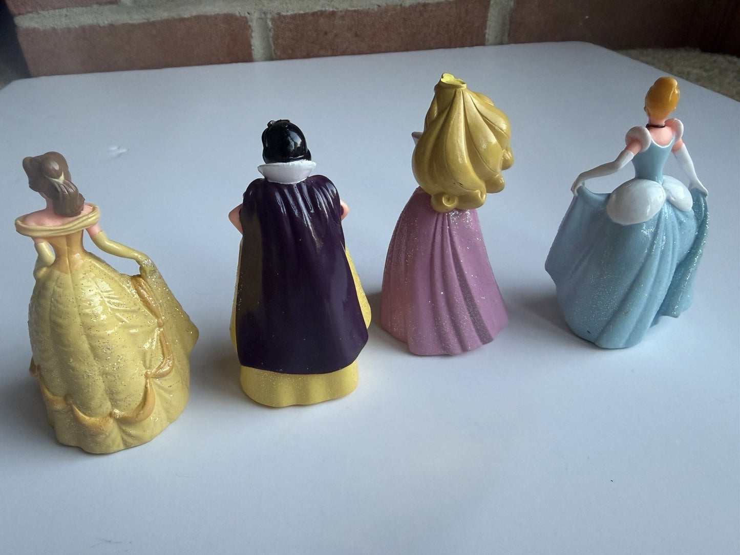 Disney Princess Cake Topper Figure Lot Belle Cinderella Snow White Aurora 4pc