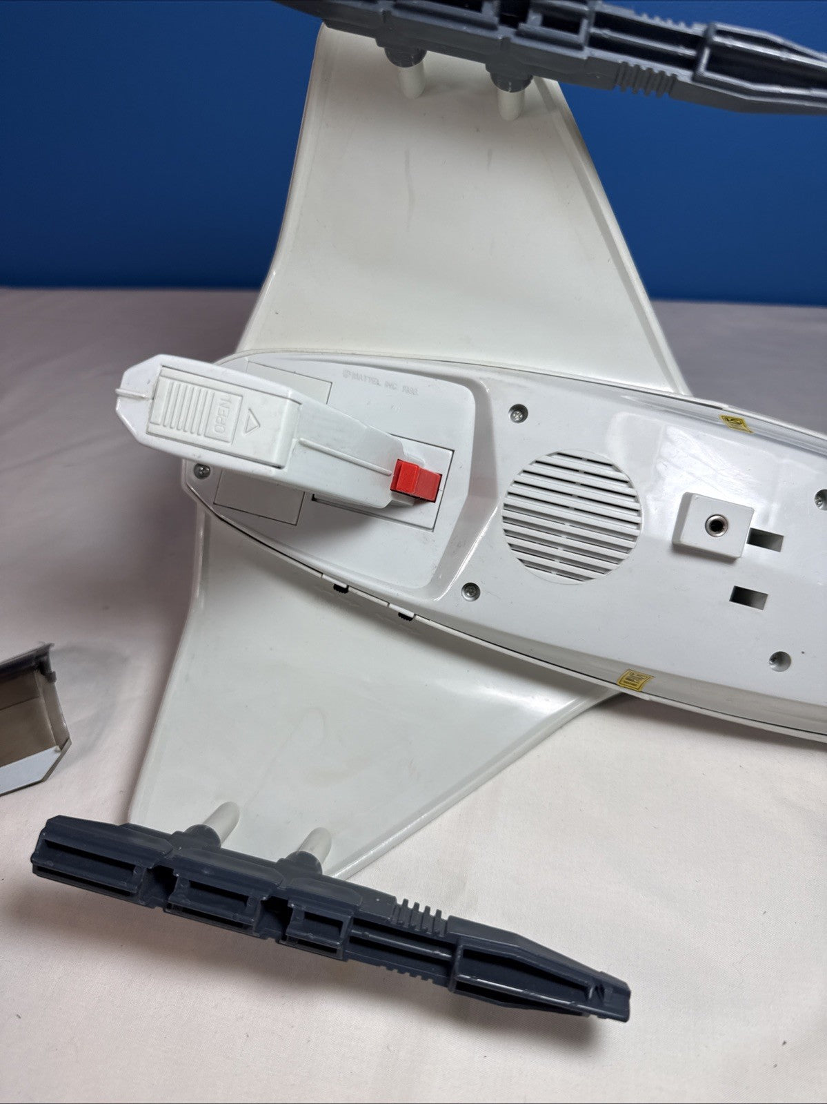 Vintage 1987 Mattel Captain Power PowerJet XT-7 Vehicle Jet + Hawk Masterson Fig