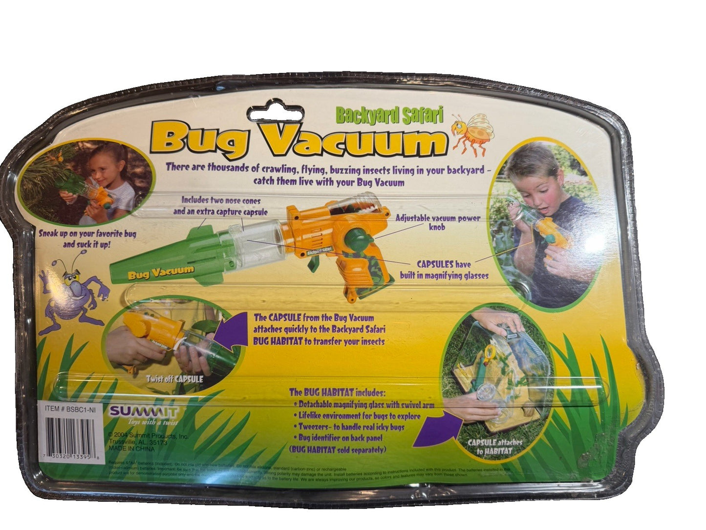 Backyard Safari Bug Vacuum Catch Release Educational Insect Toy New Package Kids
