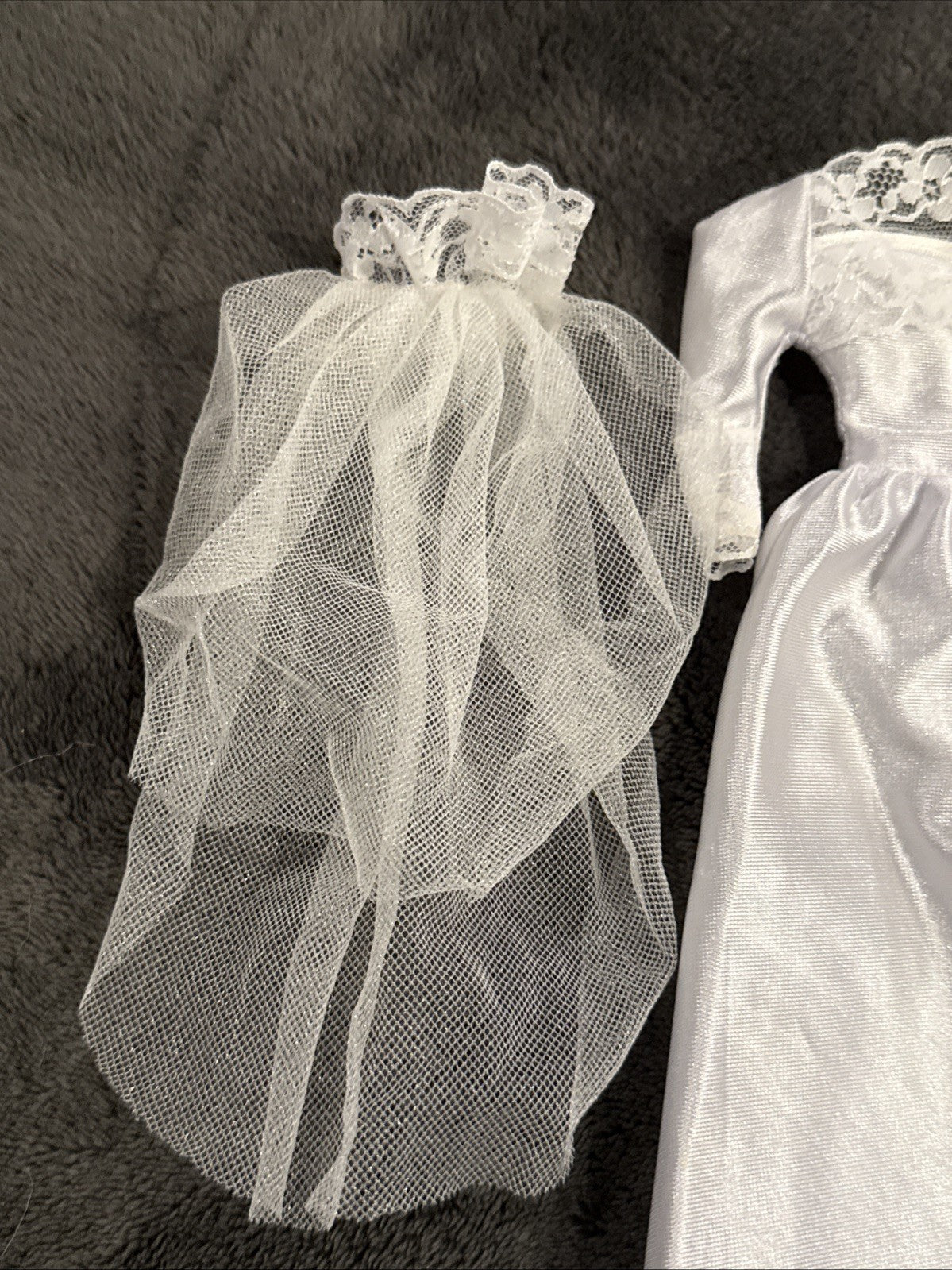 Vintage 1980s Barbie Ken Wedding Fashion Lot Bridal Gown Veil Tuxedo Shoes