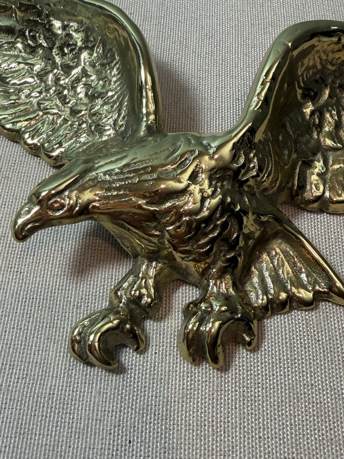 Vintage Solid Brass Eagle Wall Plaque Virginia Metalcrafters Bicentennial 1776