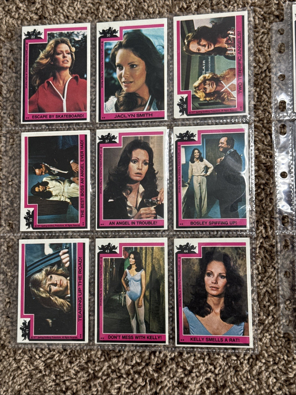 Vintage 1970s Topps TV Card Lot 73pc Charlies Angels Kotter Good Times Kung Fu