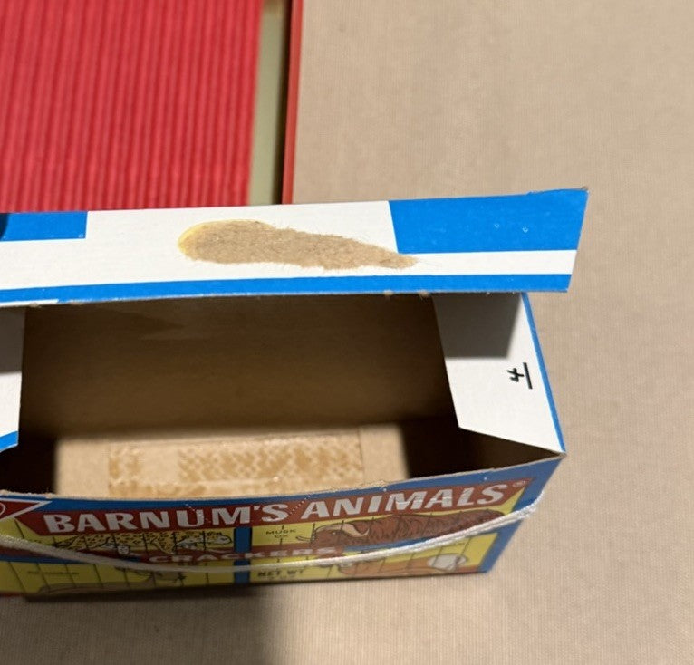 Vintage 1987 Barnums Animals Crackers Metal Tin Nabisco Empty 3 Packs Circus Box