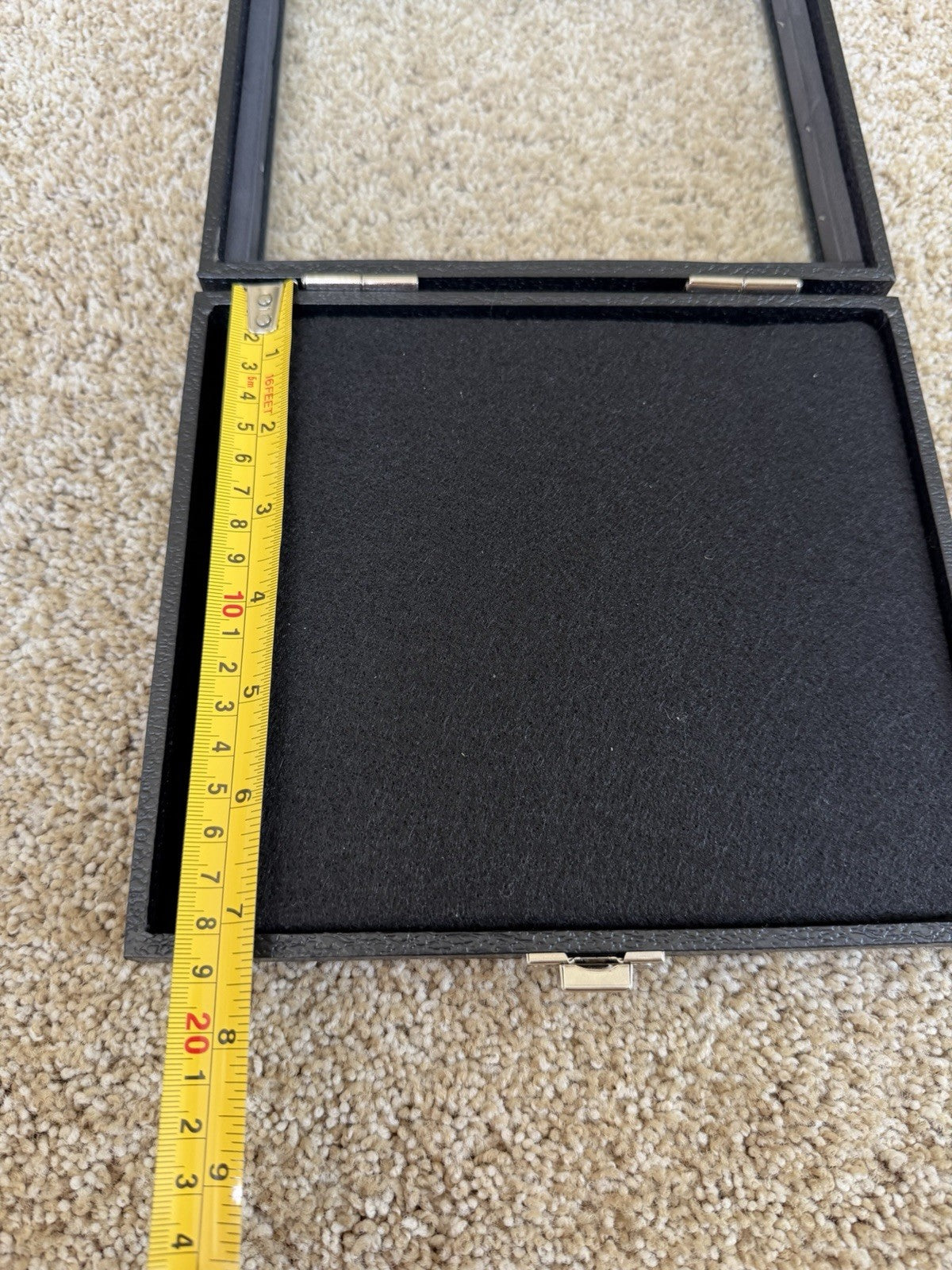 Hobbymaster Pin Collectors Compact Display Case Black Glass Lid Storage Box New