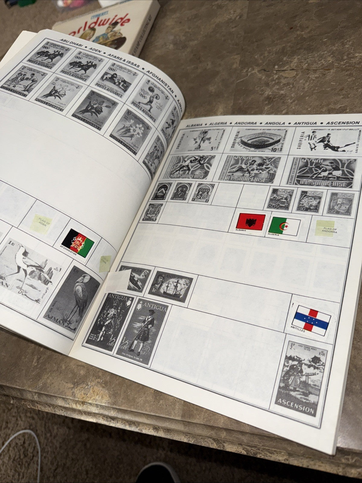 Vintage 1974 The Treat Worldwide Stamp Collecting Album with Stamps