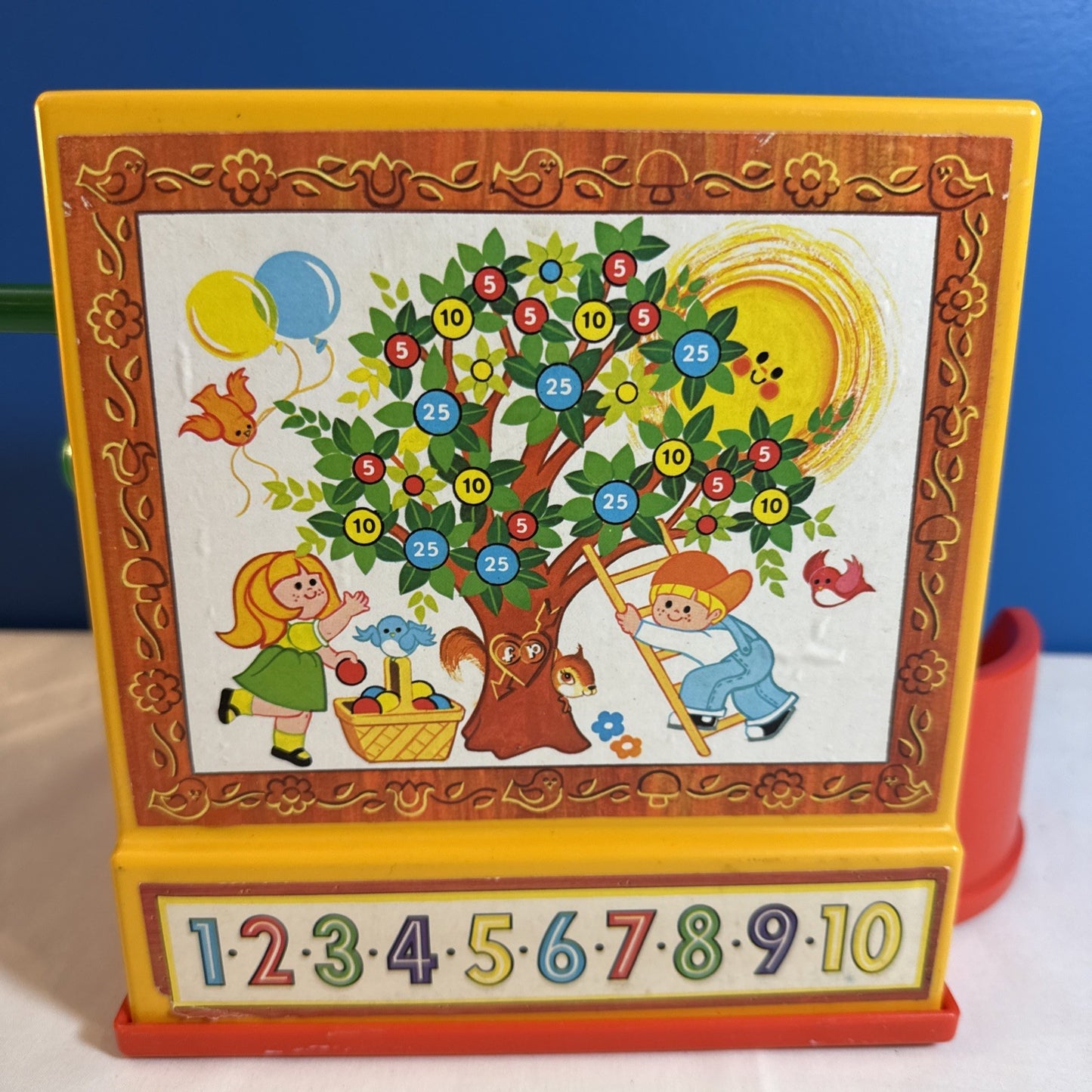 Vintage 1974 Fisher Price Cash Register Complete Coins Money Pretend Play Works