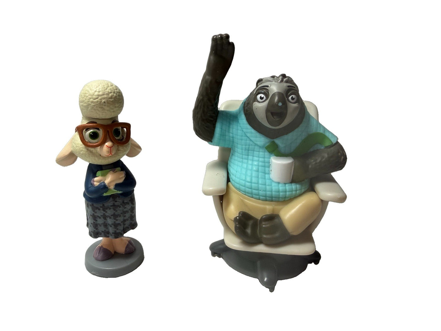 Disney Zootopia Figure Lot Flash Sloth Bellwether McDonalds Office Chair Toys