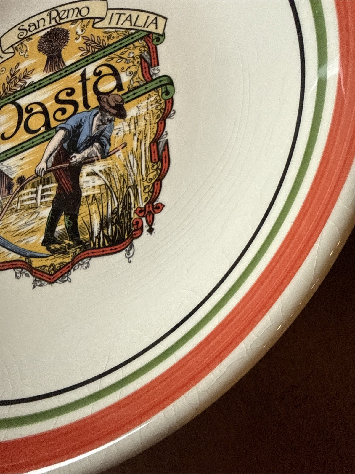 Vintage Buona San Remo Italia Pasta Serving Bowl Made In Italy Himark