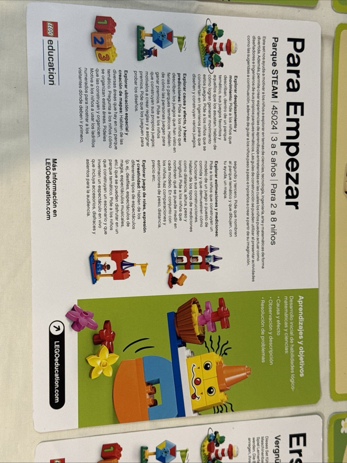 LEGO Education DUPLO STEAM Park 45024 Building Cards Replacement Instructions⁠