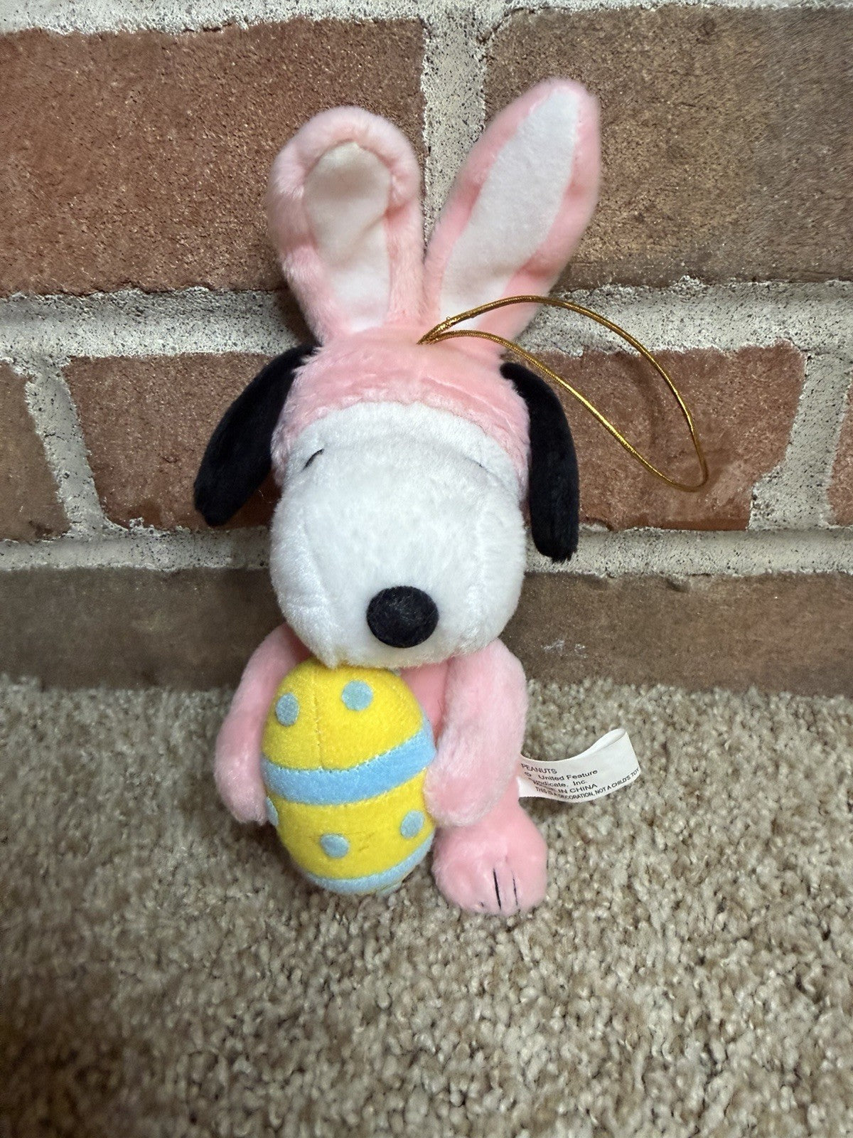 Vintage Peanuts Snoopy Belle Plush Lot Valentine Heart Easter Bunny 17"