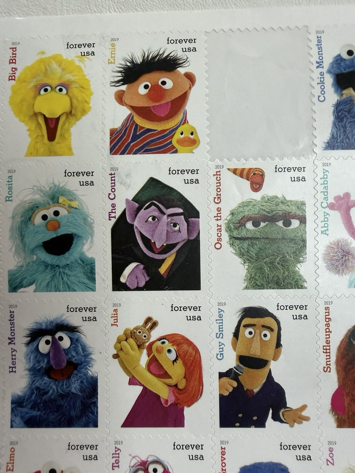 USPS Character Forever Stamp Lot Bugs Bunny Sesame Street Disney Pixar Stamps