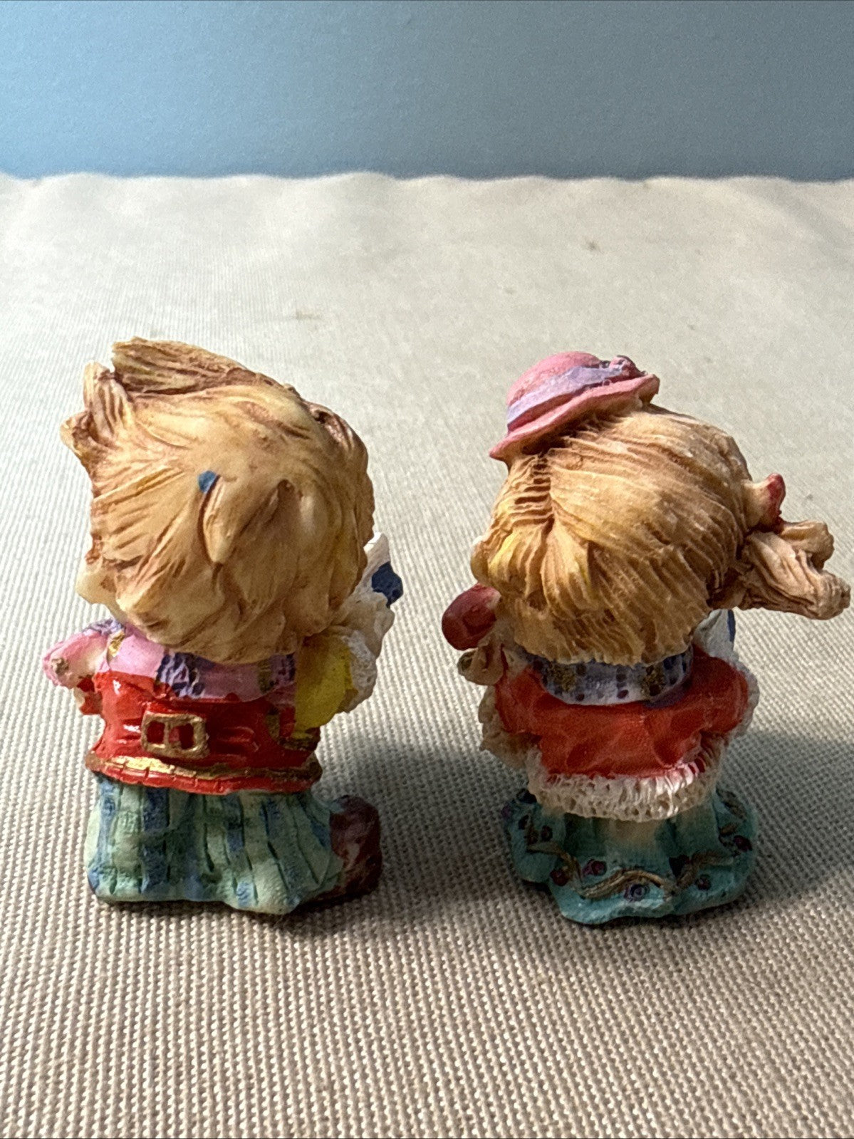 Vintage 2" Christmas Carolers Figurines Set of 9 Resin Children Singing Holiday