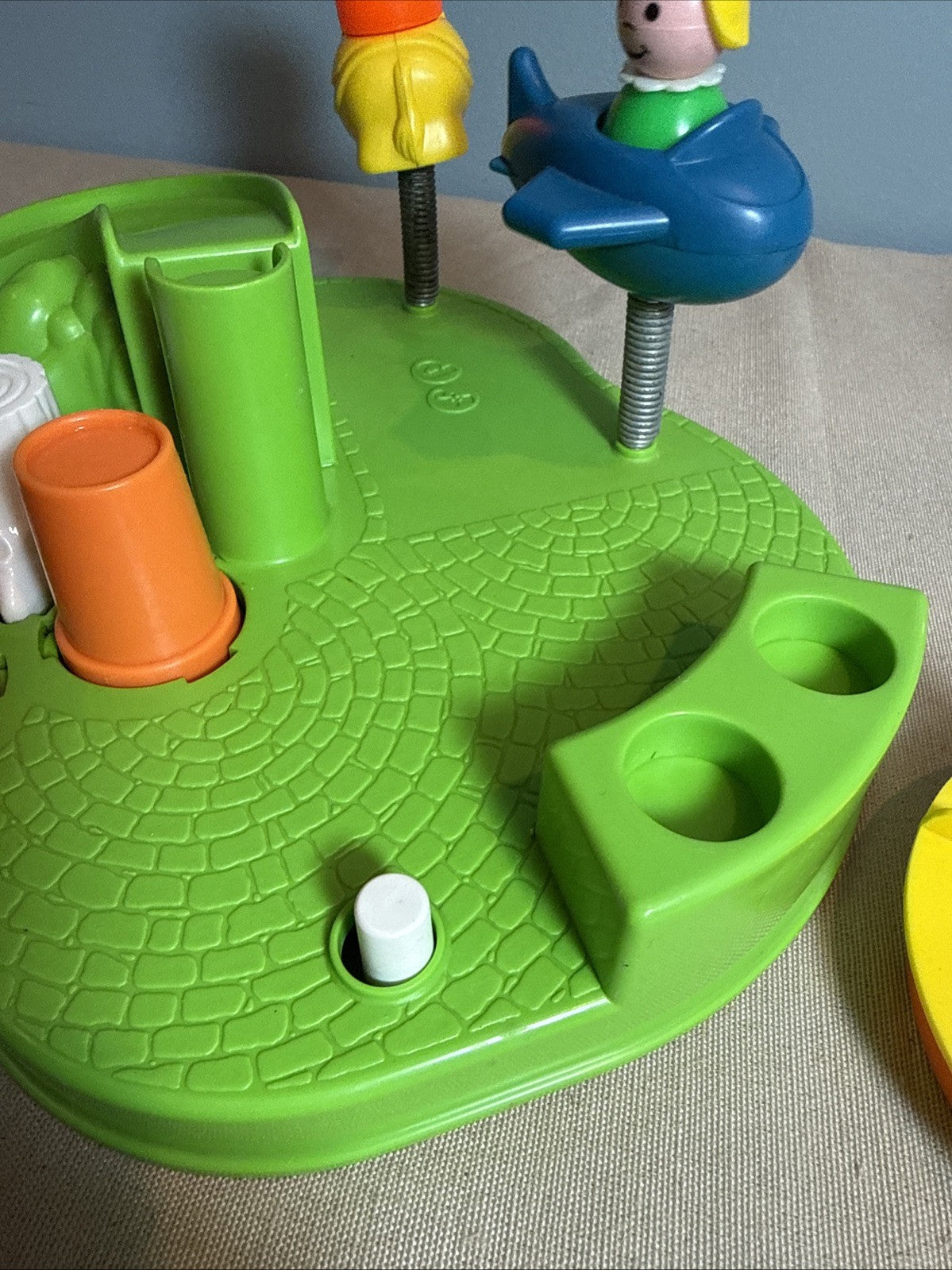 Vintage Fisher Price Little People Playground with RARE Blue Cube #2525 COMPLETE