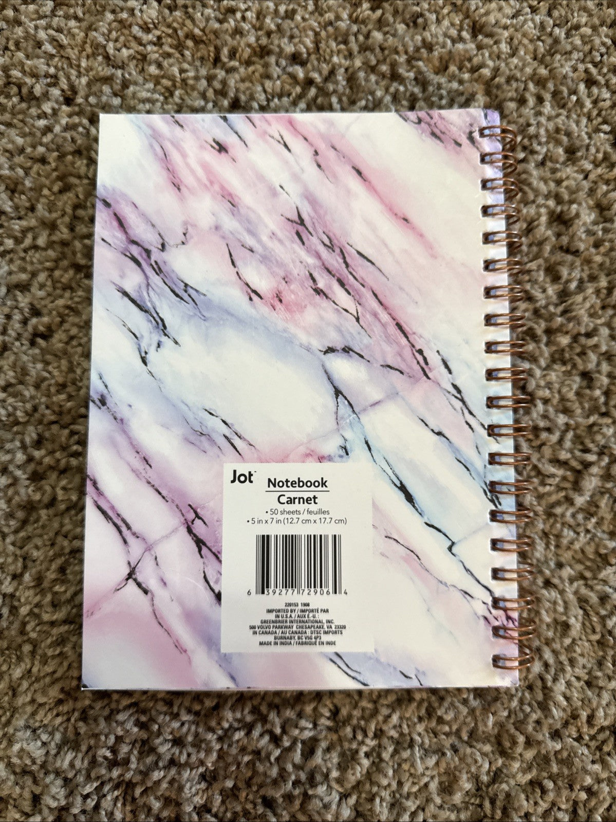 Lot of 3 Spiral Carnet Notebooks Journals – Good Vibes Only, Planets, Chevron