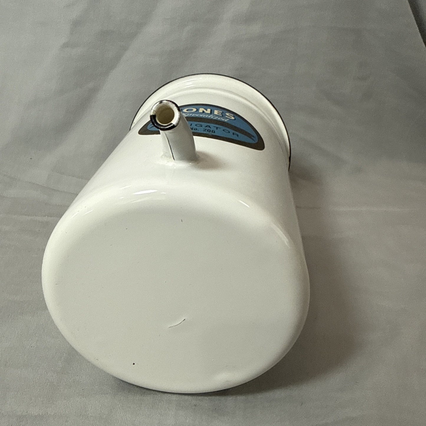 Vintage Hospital White Enamel Irrigator Wall Jug Medical Enamelware Container