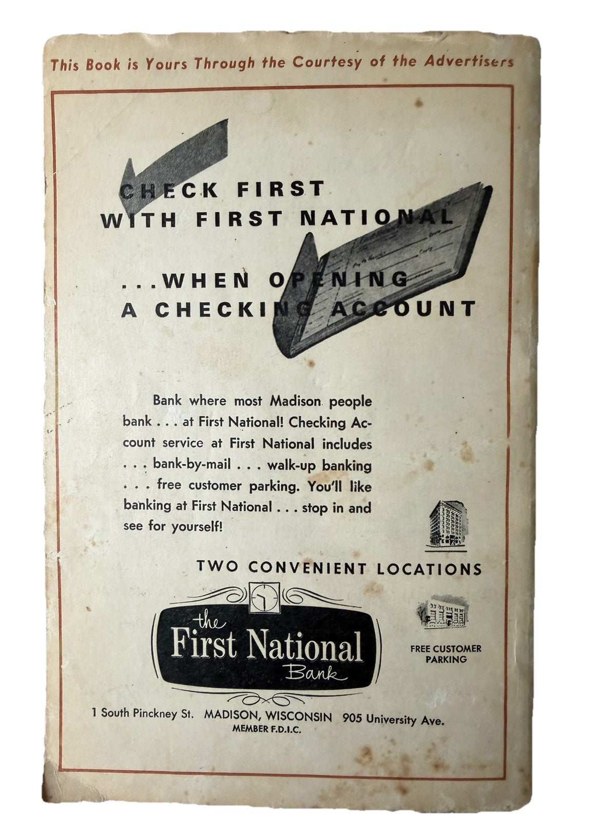 Vintage 1003 Household Hints Work Savers First National Bank Wisconsin