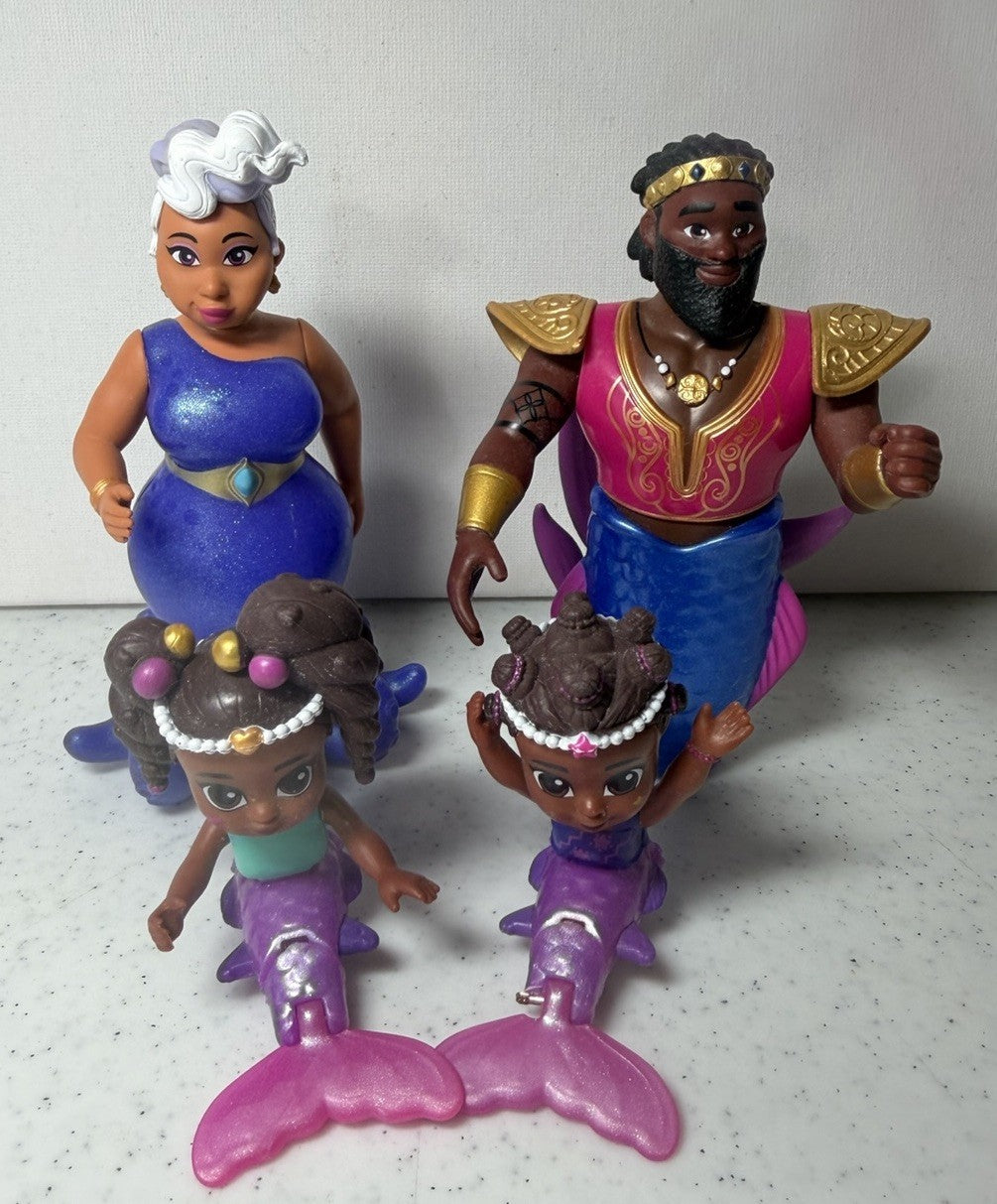 Disney Junior Ariel Royal Family Figure Lot King Triton Ursula Alana Ayanna