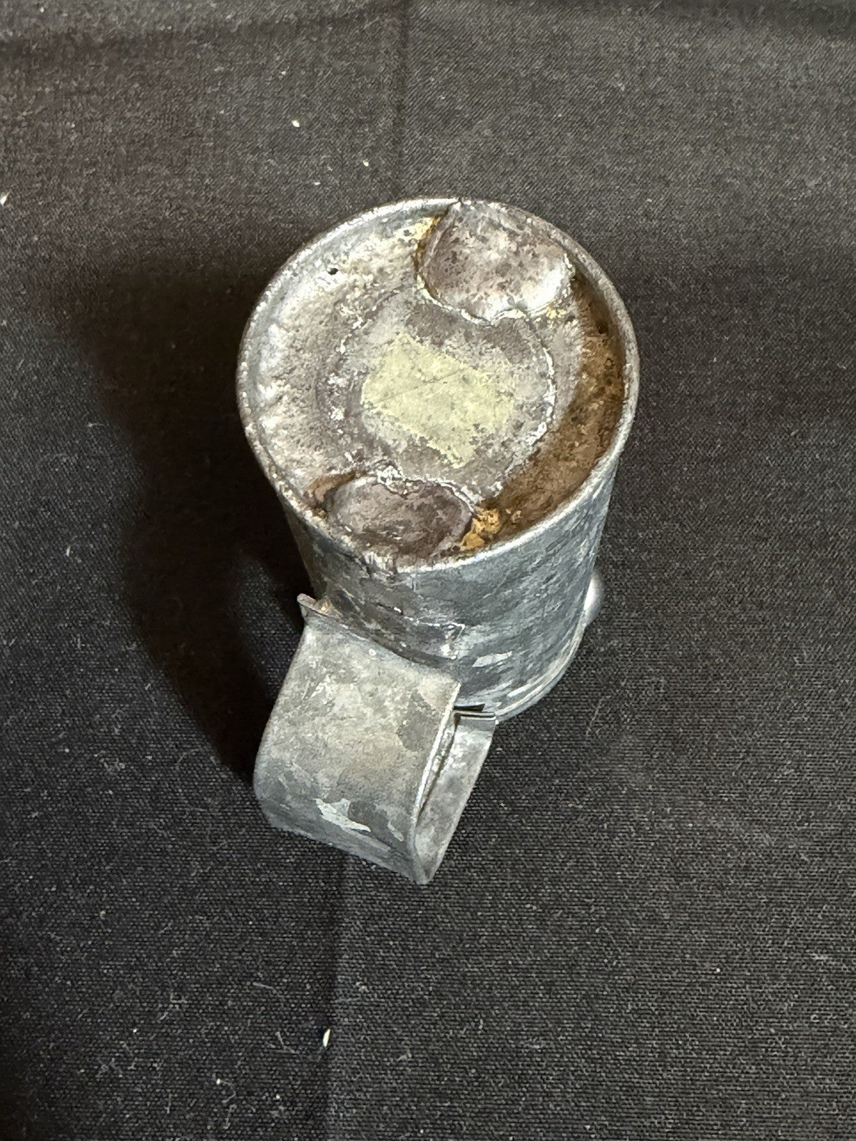Vintage Galvanized Metal Measuring Container 0.025 LITRO LS 2"