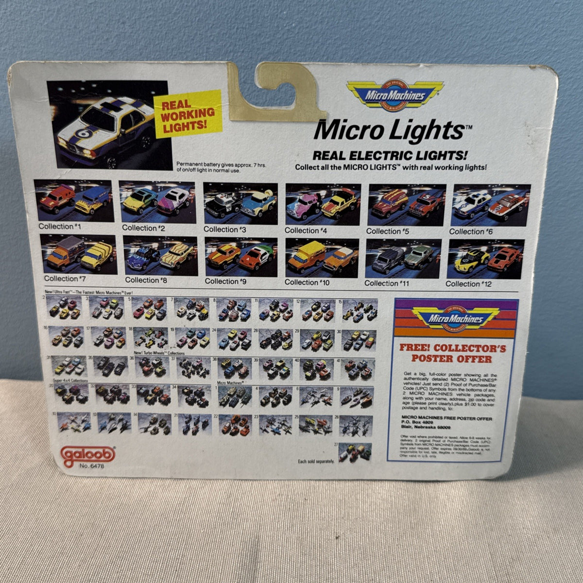 Vintage 1989 Galoob Micro Machines Micro Lights Set 12 Tucker Torpedo See Photos