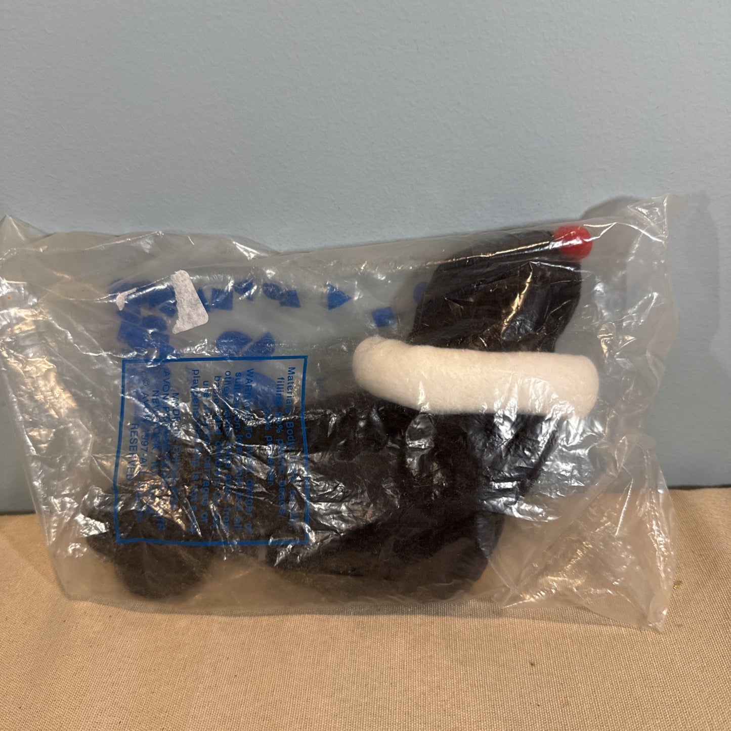 1997 Avon Full O Beans Juggle The Seal Plush Stuffed Toy Sealed Vintage