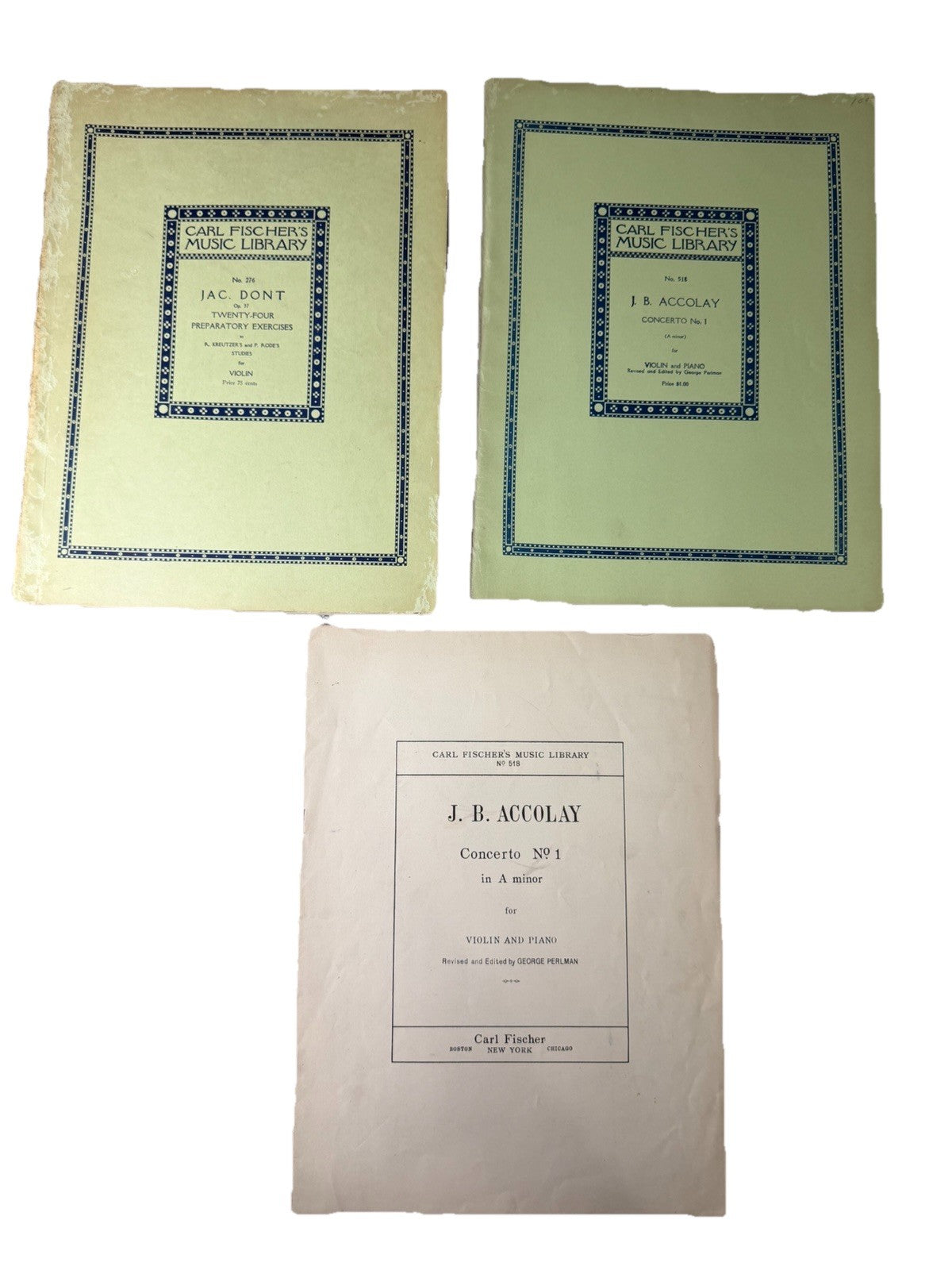 Vintage Carl Fischer Music Library Concerto No 1 Piano Lot Of 2
