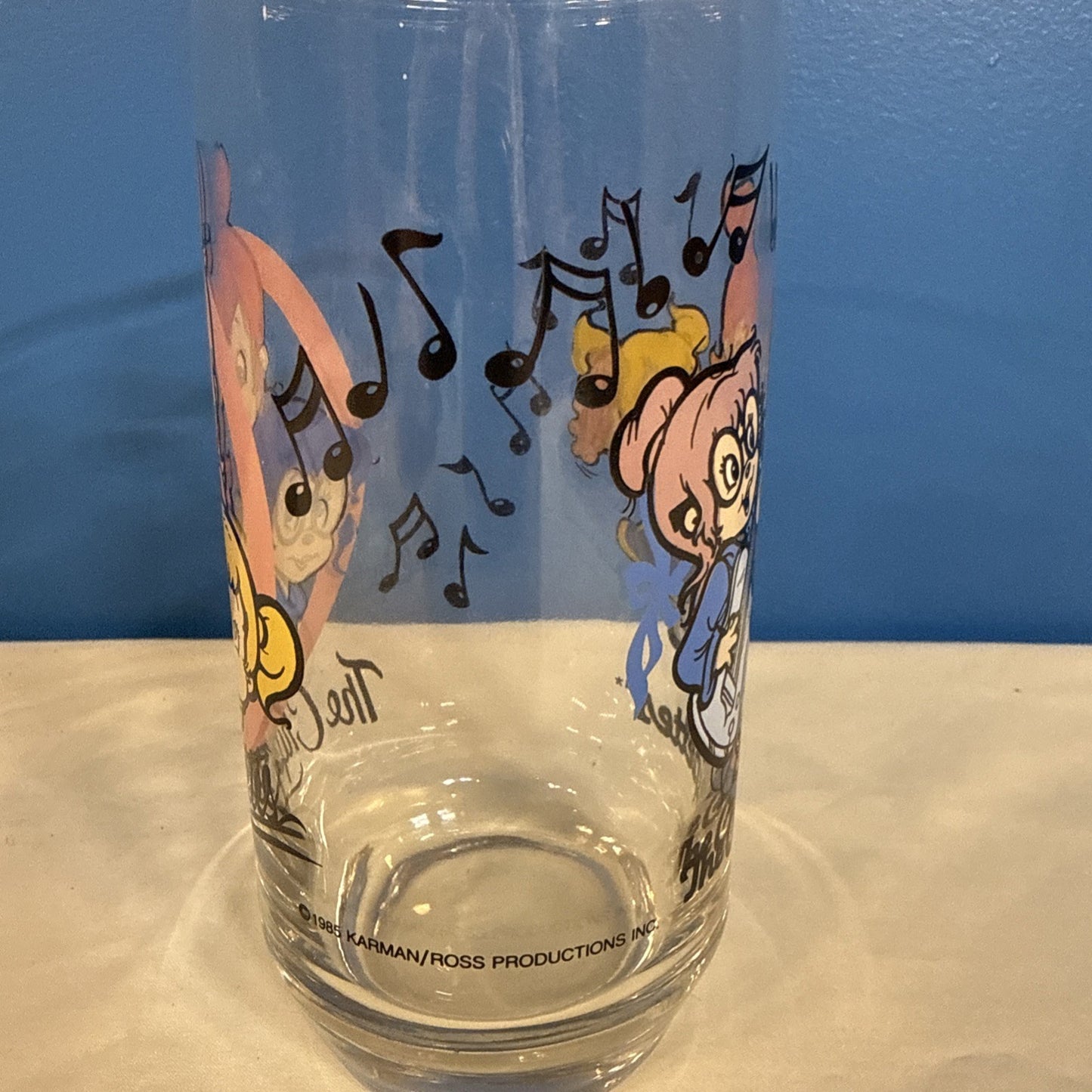 Vintage 1985 Alvin and the Chipmunks Glasses Simon Chipettes Set of 2 Hardees