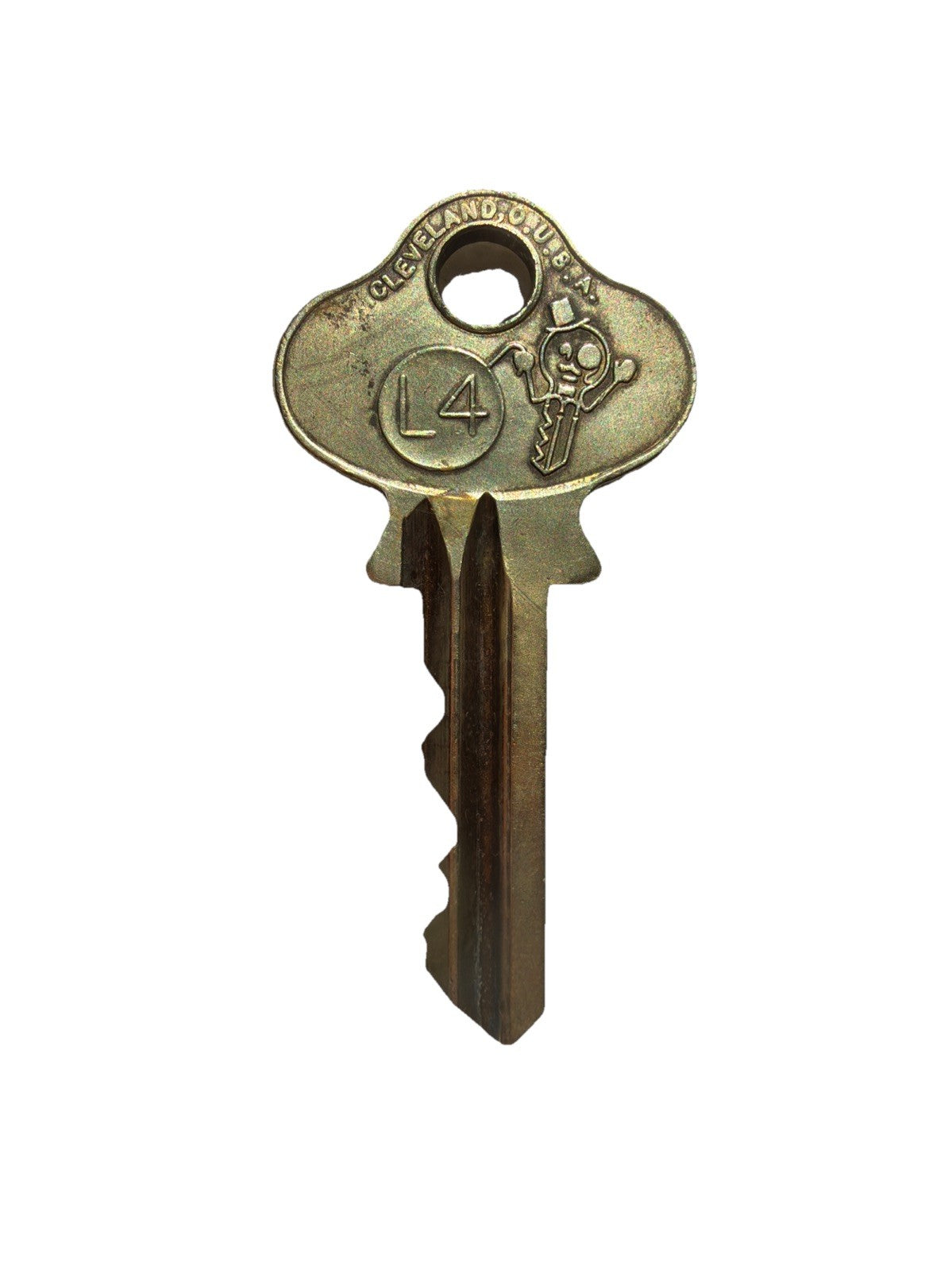 Vintage National Key Co Mr Key Mascot Blank Cleveland Ohio L4 Lock Key